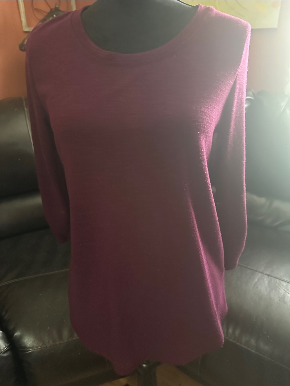 Apt. 9 Women's Crewneck Sweater - Deep Plum